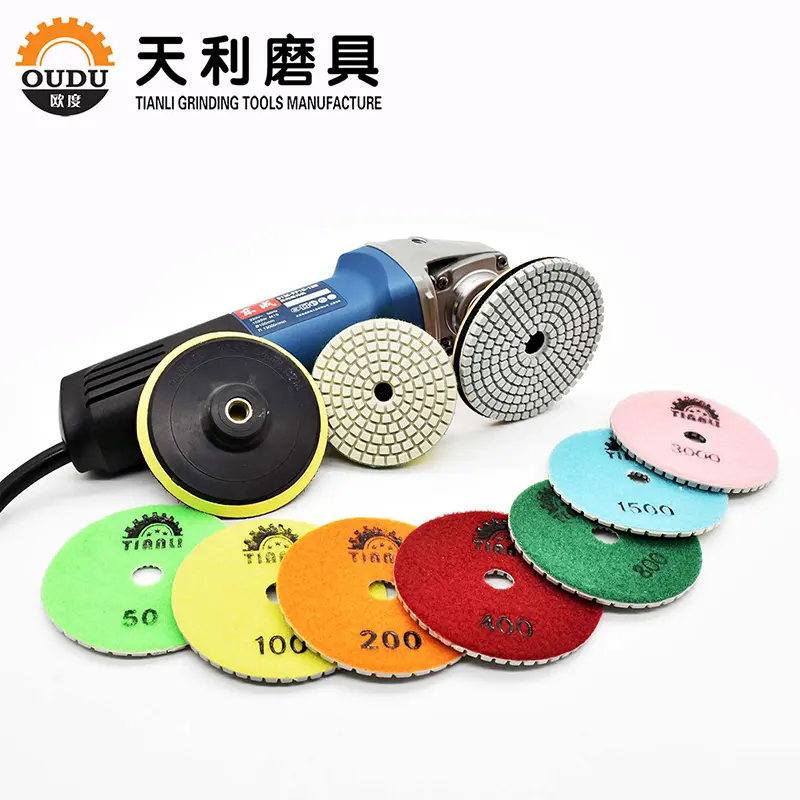 4-inch diamond polishing pads wet for granite marble stone concrete