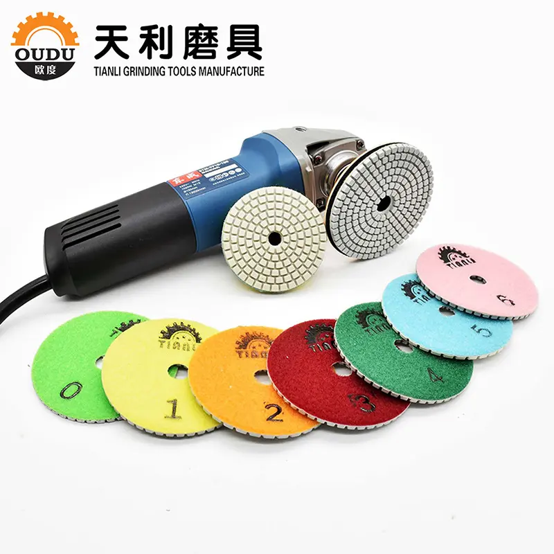 4-inch diamond polishing pads wet for granite marble stone concrete