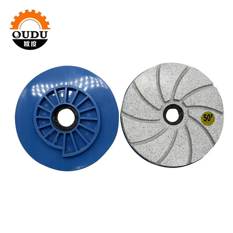 4 inch automatic machine snail lock diamond polishing pad