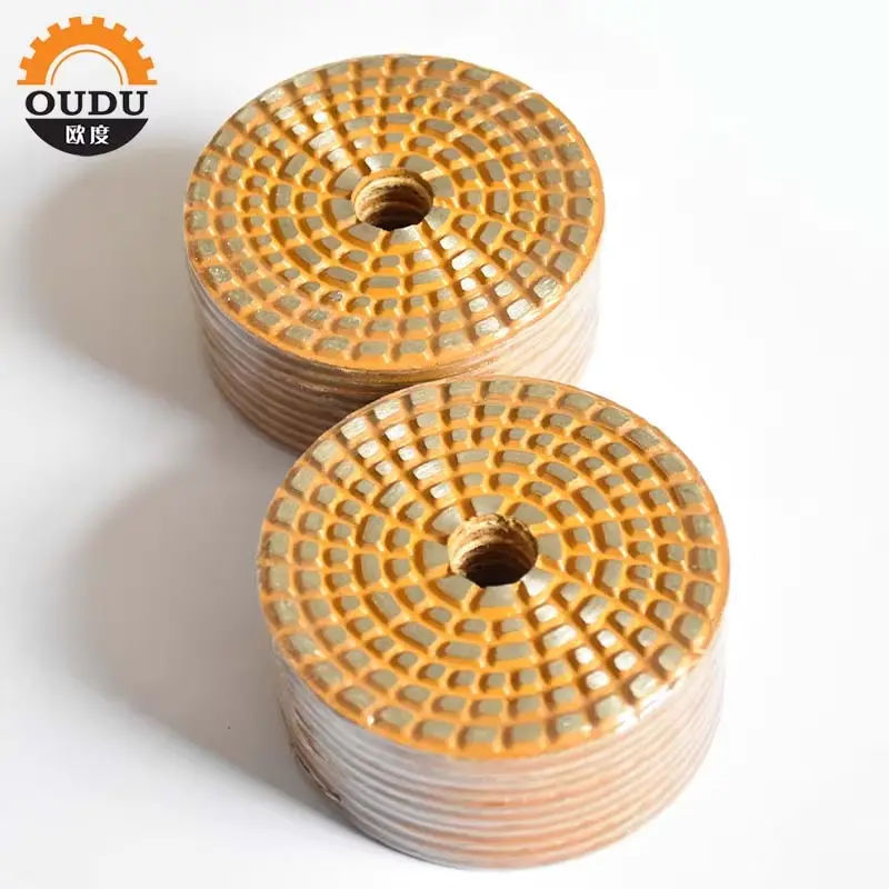 4” 100mm Metal wet sharper rough grinding polishing pad for marble granite and other stone polishing