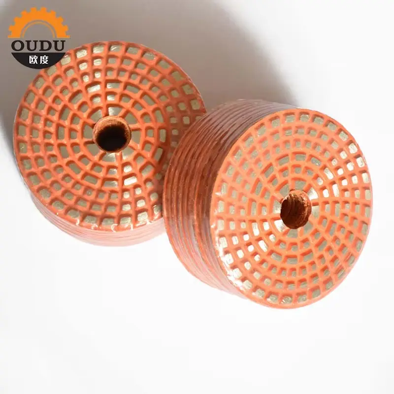 4” 100mm Metal wet sharper rough grinding polishing pad for marble granite and other stone polishing