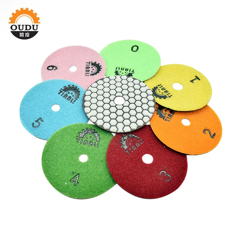 4″ Flexible Resin Bond Dry Diamond Polishing Pad for granite marble