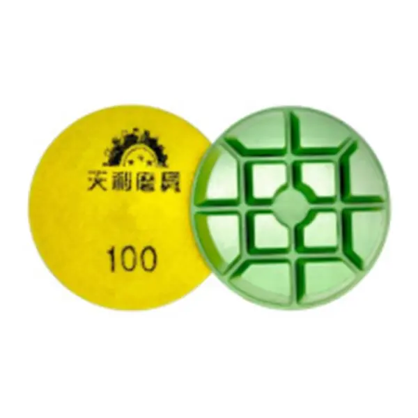 4Inch Resin Diamond Abrasive Pad 10mm Thickness for Polishing Concrete Floors