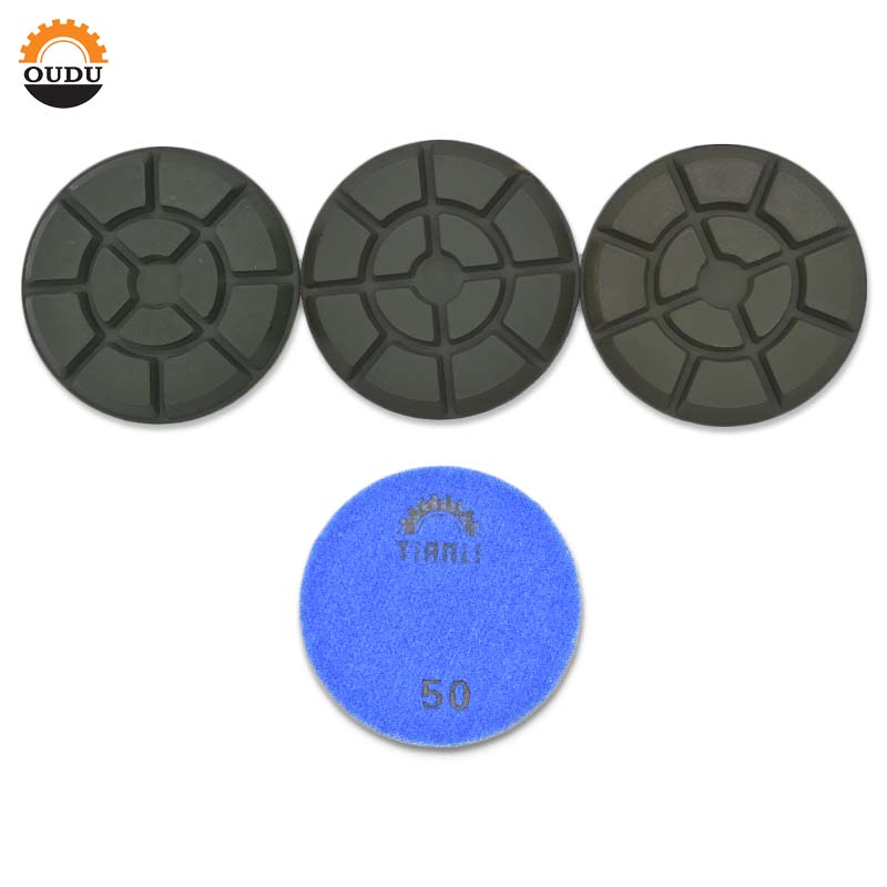 OUDU 4-inch 7-step Diamond Floor Polishing Pad