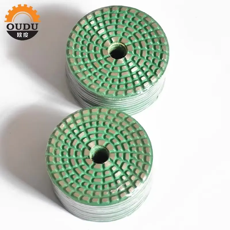 4” 100mm Metal wet sharper rough grinding polishing pad for marble granite and other stone polishing