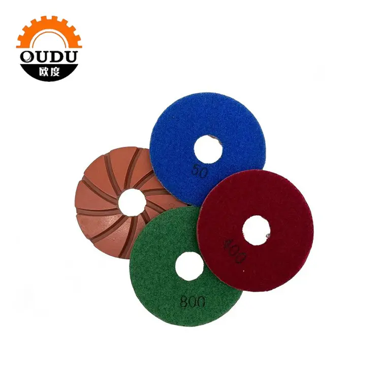 4 inch automatic machine snail lock diamond polishing pad