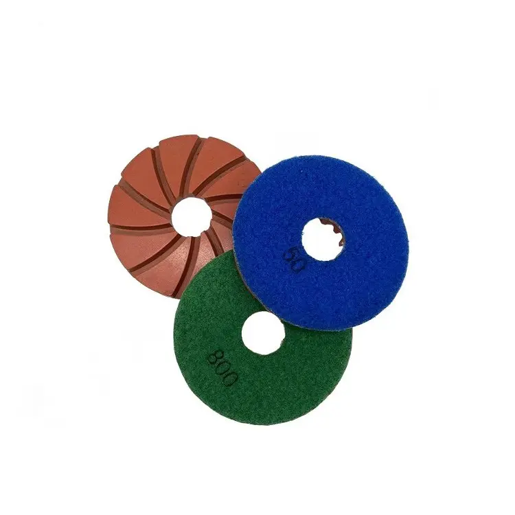 4 inch automatic machine snail lock diamond polishing pad