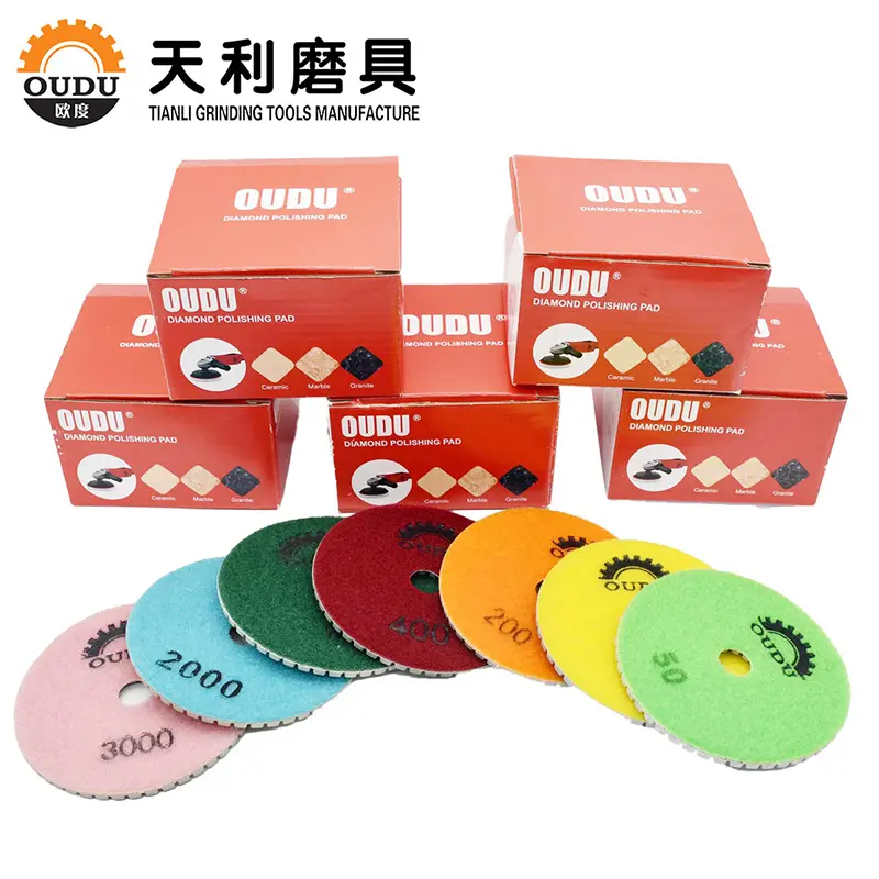 4-inch diamond polishing pads wet for granite marble stone concrete