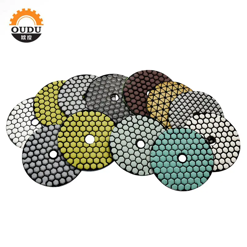 4″ Flexible Resin Bond Dry Diamond Polishing Pad for granite marble
