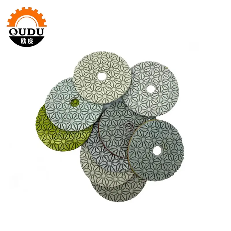 4-inch 3 step diamond polishing pads wet for granite marble stone concrete