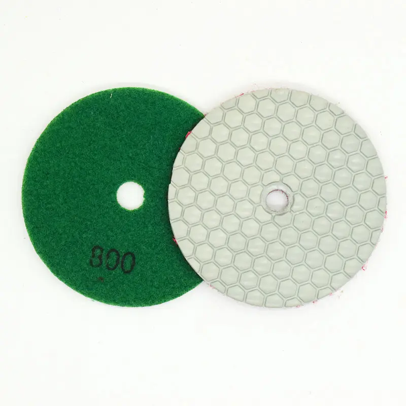 Diamond dry polishing pad for granite