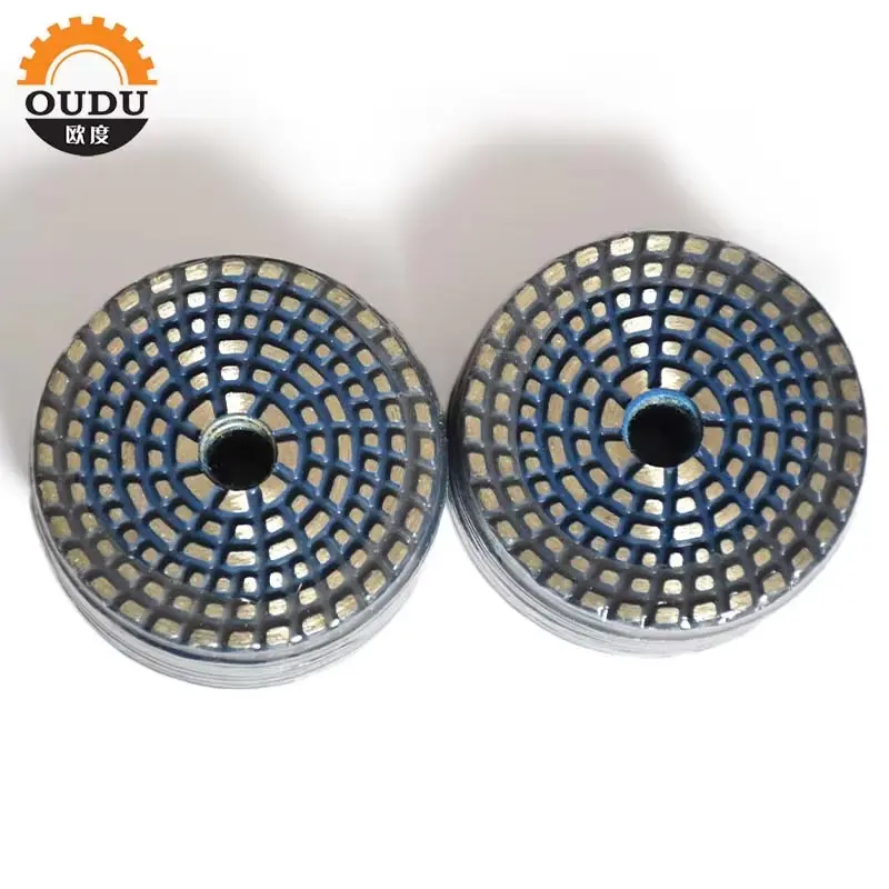 4” 100mm Metal wet sharper rough grinding polishing pad for marble granite and other stone polishing