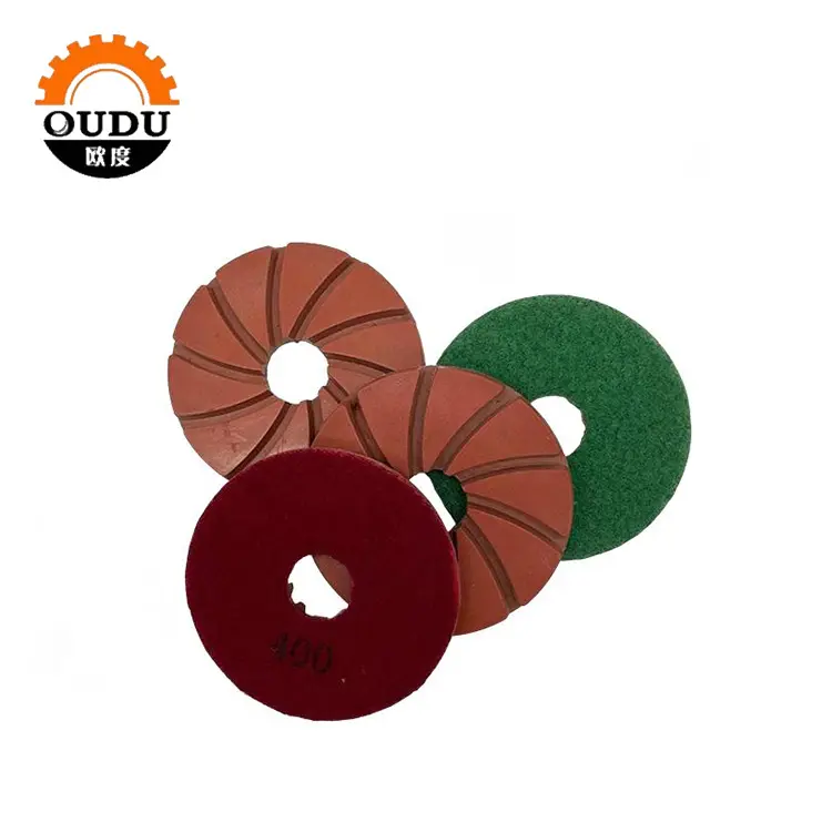 4 inch automatic machine snail lock diamond polishing pad