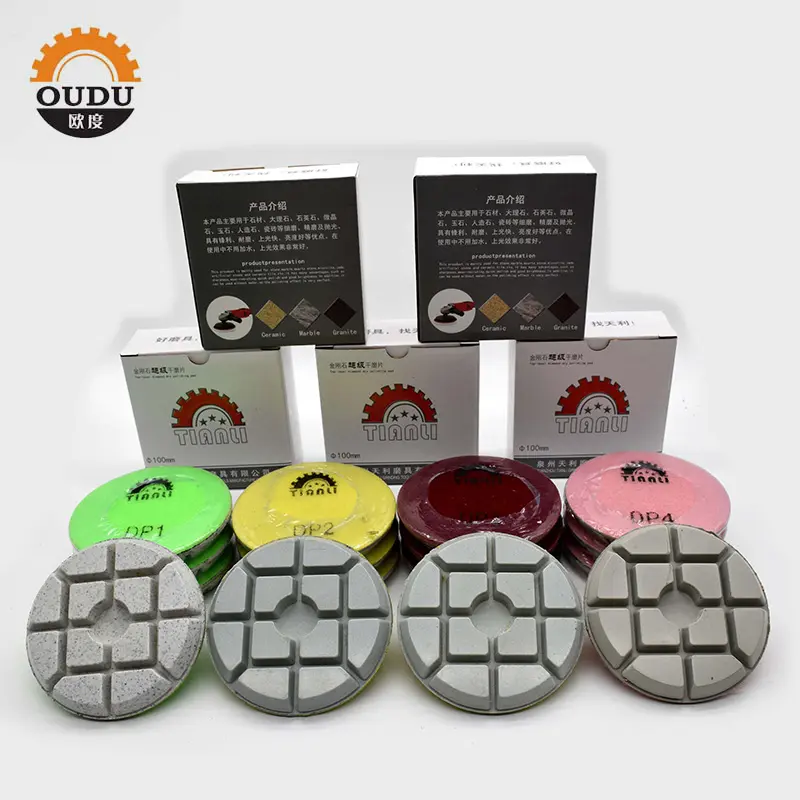 4 inch diamond resin polishing pads abrasive discs for marble stone concrete floor quartz stone
