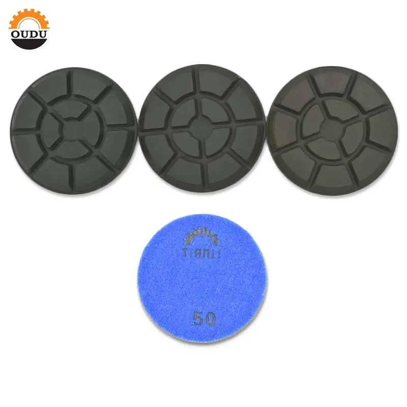 OUDU 4-inch 7-step Diamond Floor Polishing Pad (for Concrete): The Ultimate Solution for High-quality Floor Polishing