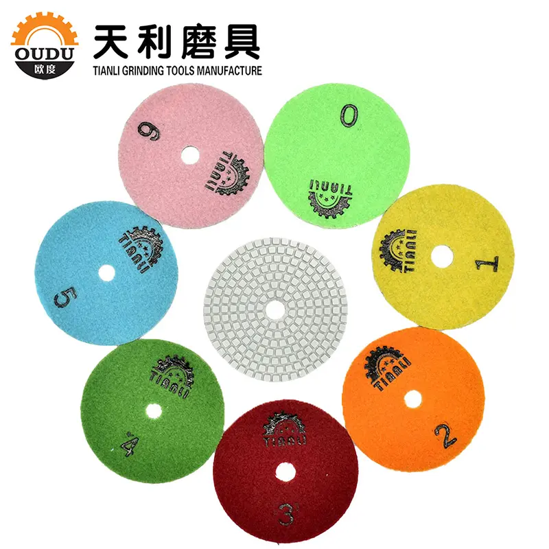 4-inch diamond polishing pads wet for granite marble stone concrete