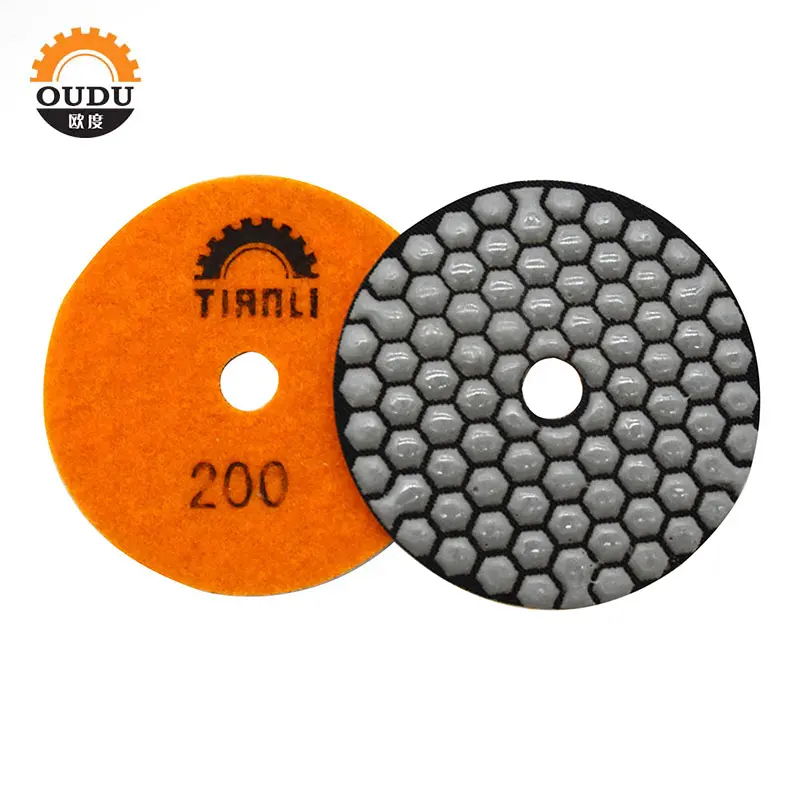 4″ Flexible Resin Bond Dry Diamond Polishing Pad for granite marble